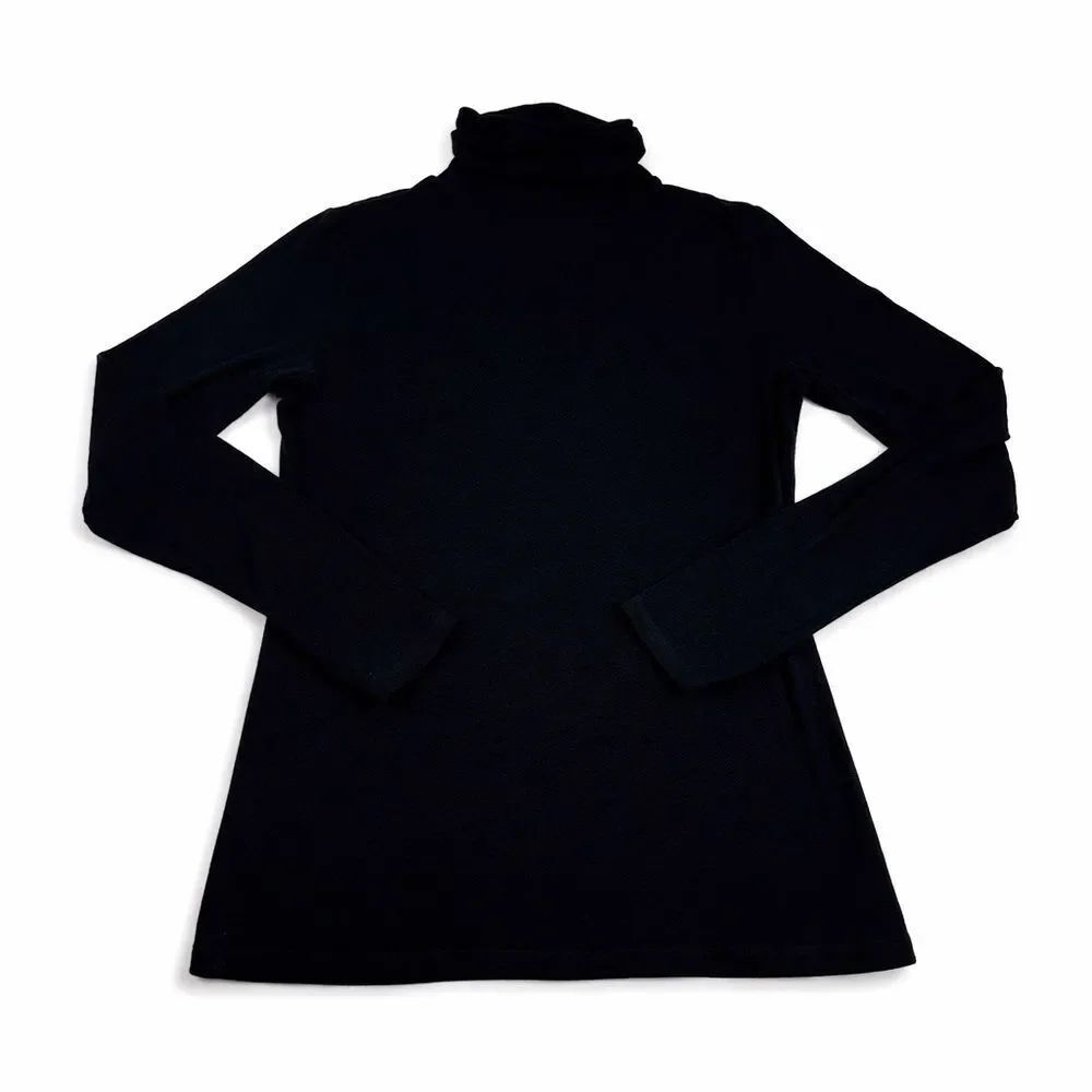 Theory Womens Eliezer Stretch Turtleneck Black Classic Soft Knit Luxe Shirt M